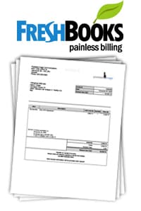 An invoice created with FreshBooks